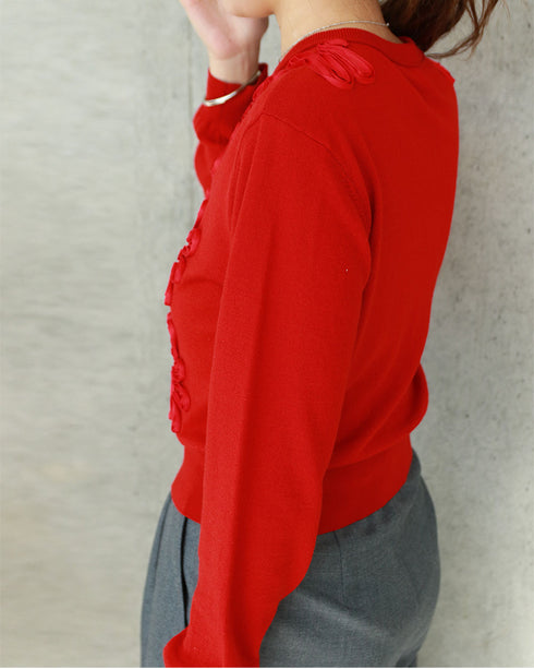 【再入荷】code embroidery cardigan